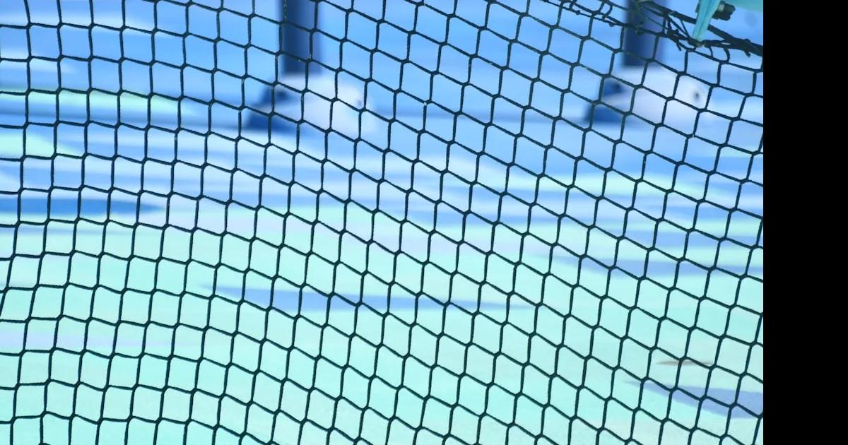 Piscina residencial com rede de proteção contra afogamento infantil