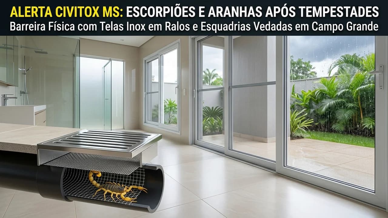 Alerta Civitox-MS: Barreira Física com Telas Inox em Ralos e Esquadrias Vedadas em Campo Grande - UauTelas