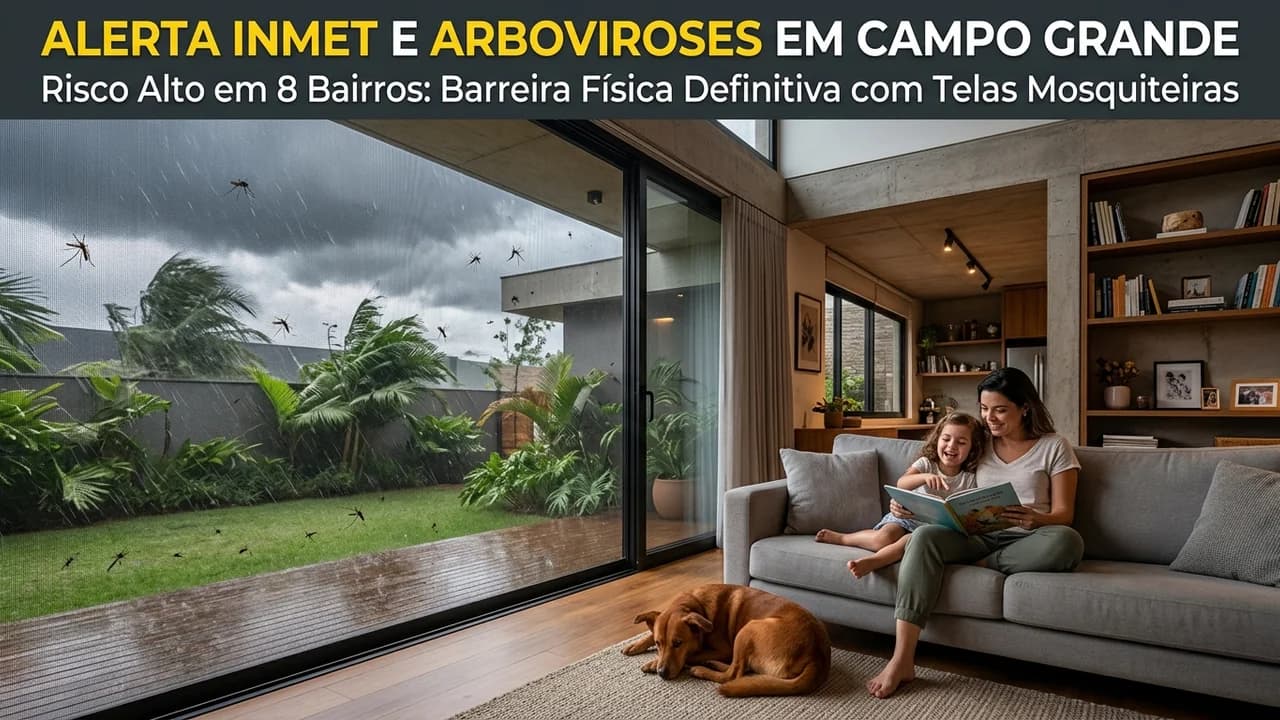 Alerta Inmet Tempestades e Risco Alto de Aedes aegypti em Campo Grande: Telas Mosquiteiras em Alumínio - UauTelas