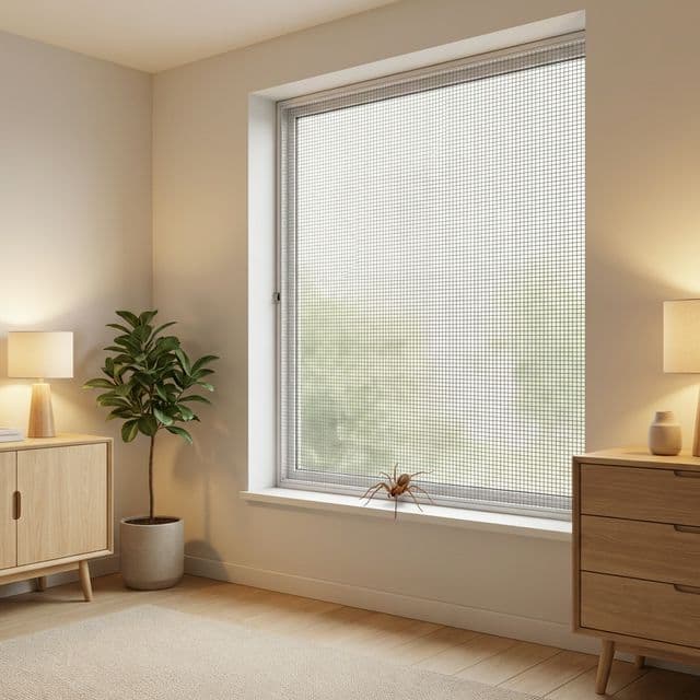 Proteção residencial contra aranhas venenosas com telas