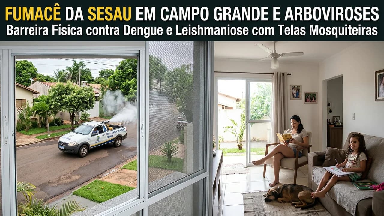 Fumacê da Sesau nos Bairros de Campo Grande e Barreira Mecânica com Telas Mosquiteiras em Alumínio - UauTelas