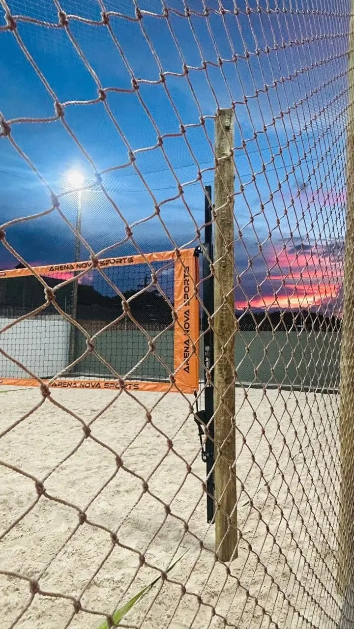 Rede de proteção para quadra de tênis ou padel