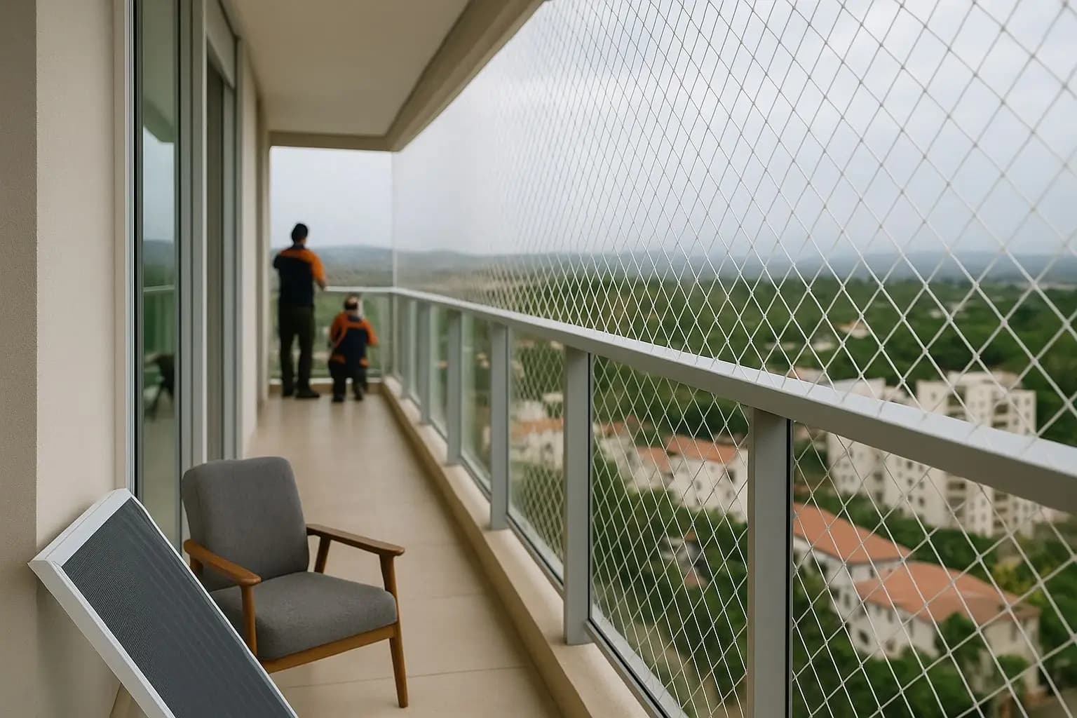 Tela de proteção para sacadas