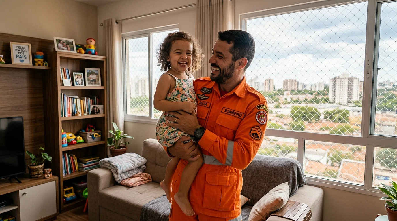 Amor e Proteção: O Relato de um Pai Bombeiro de Campo Grande Sobre a Importância das Redes de Segurança em Casa