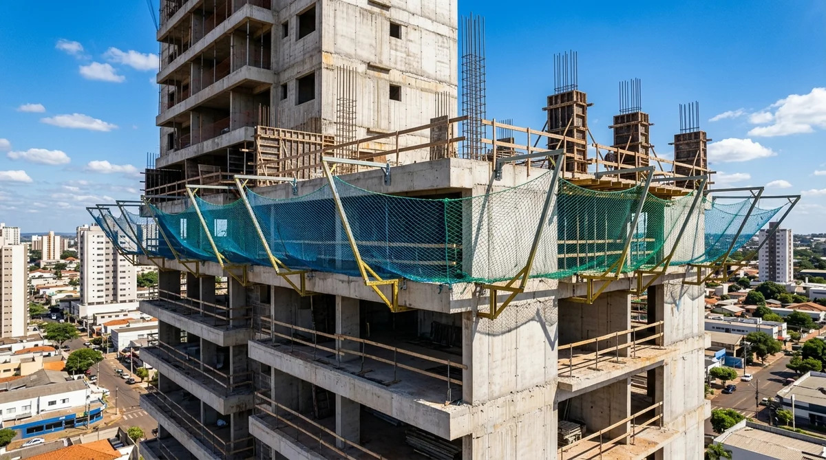 Embargo de Obra em Campo Grande (MS) pelo MTE: O Impacto da Ausência de Redes de Proteção e EPCs Coletivos