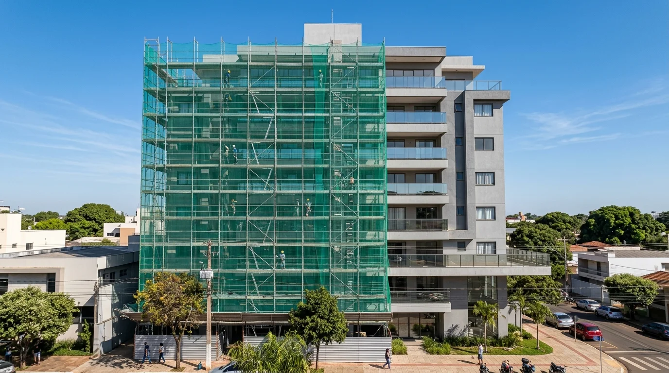 Manutenção Predial em Altura em Três Lagoas (MS): Como a NR-35 e Redes de Proteção Evitam Acidentes de Trabalho