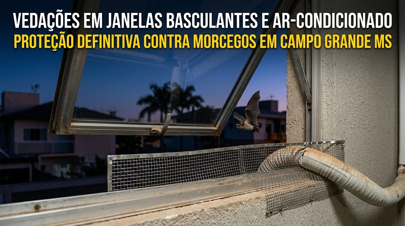 Morcegos em Janelas Basculantes e Caixas de Ar-Condicionado: Vedações Definitivas