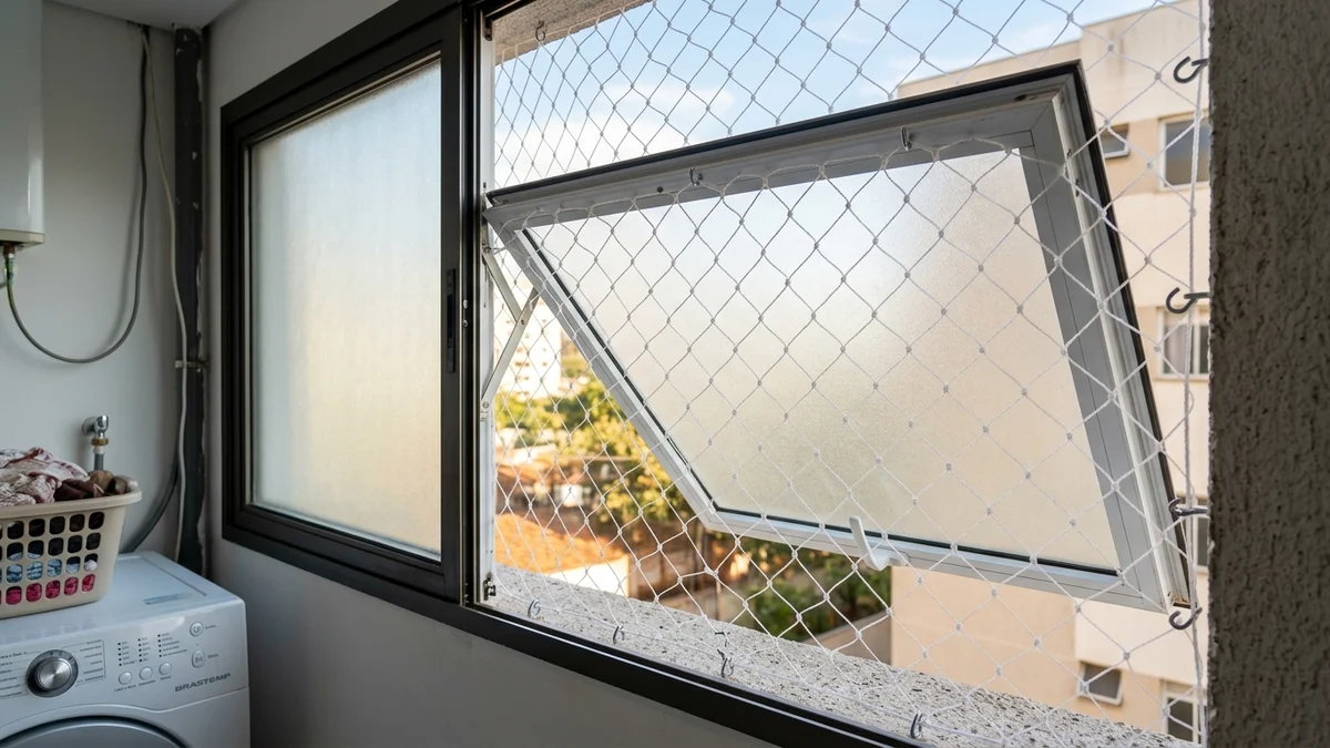Perigo Oculto de Quedas de Crianças em Janelas de Banheiro e Lavanderia: A Obrigatoriedade de Redes de Proteção ABNT