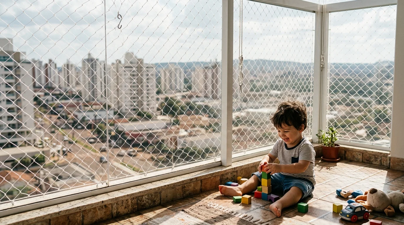 Prevenção de Quedas Infantis em Edifícios em Ponta Porã e Amambai (MS): Redes de Proteção ABNT NBR 16046