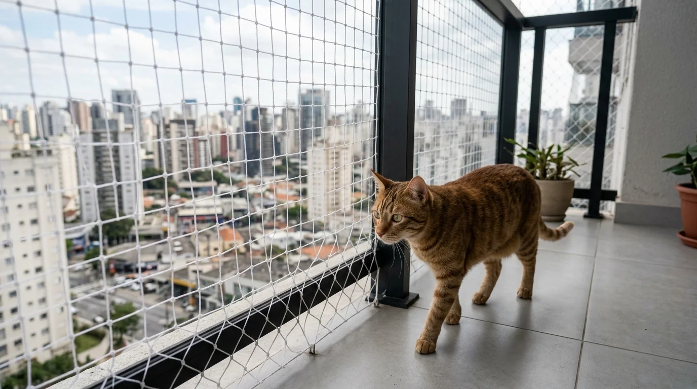 Prevenção de Quedas de Pets em Apartamentos no Santa Fé e Royal Park em Campo Grande (MS): Instalação de Redes de Proteção ABNT
