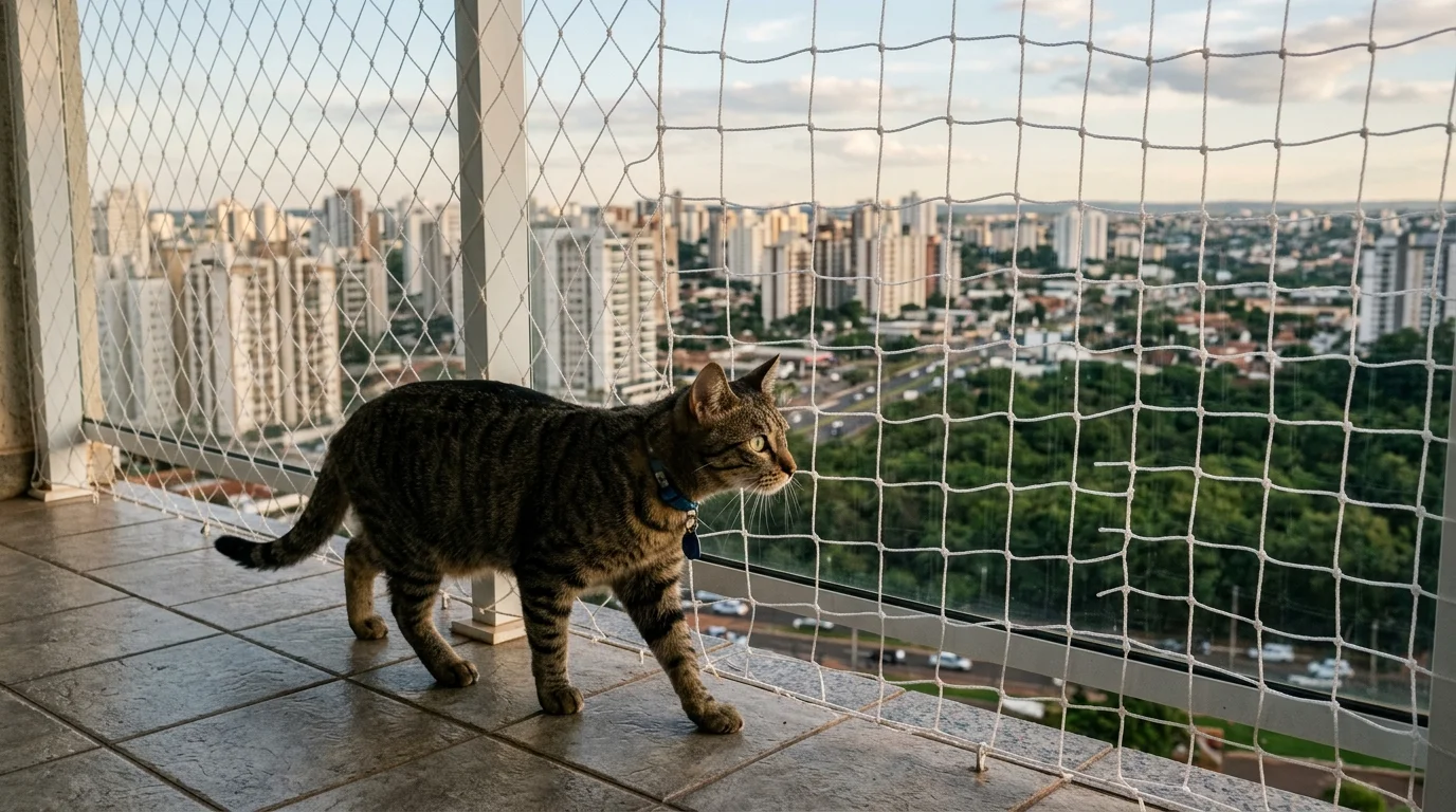 Proteção de Pets e Gatos em Sacadas na Chácara Cachoeira e Santa Fé em Campo Grande (MS): Redes 3x3 cm ABNT