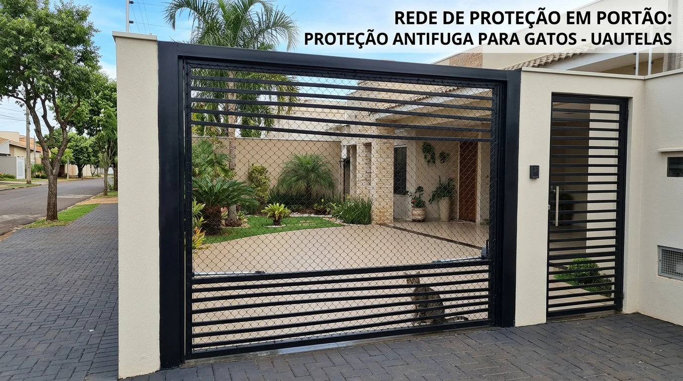 Rede de Proteção em Portões de Fachada: Proteção Anti-Fuga para Gatos e Pets em Campo Grande MS