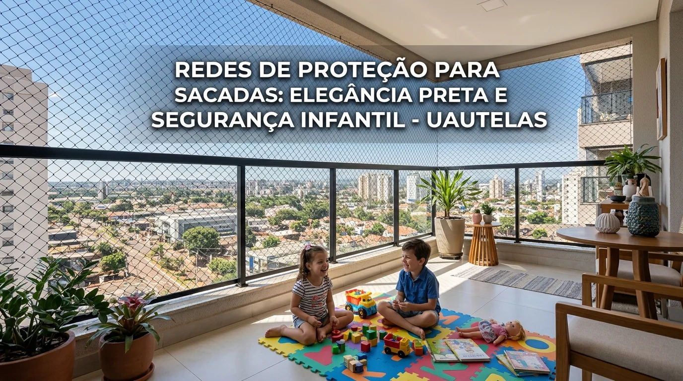 Rede de Proteção em Sacada na Cor Preta: Estética Discreta, Elegância e Segurança Infantil ABNT NBR 16046 em Campo Grande MS