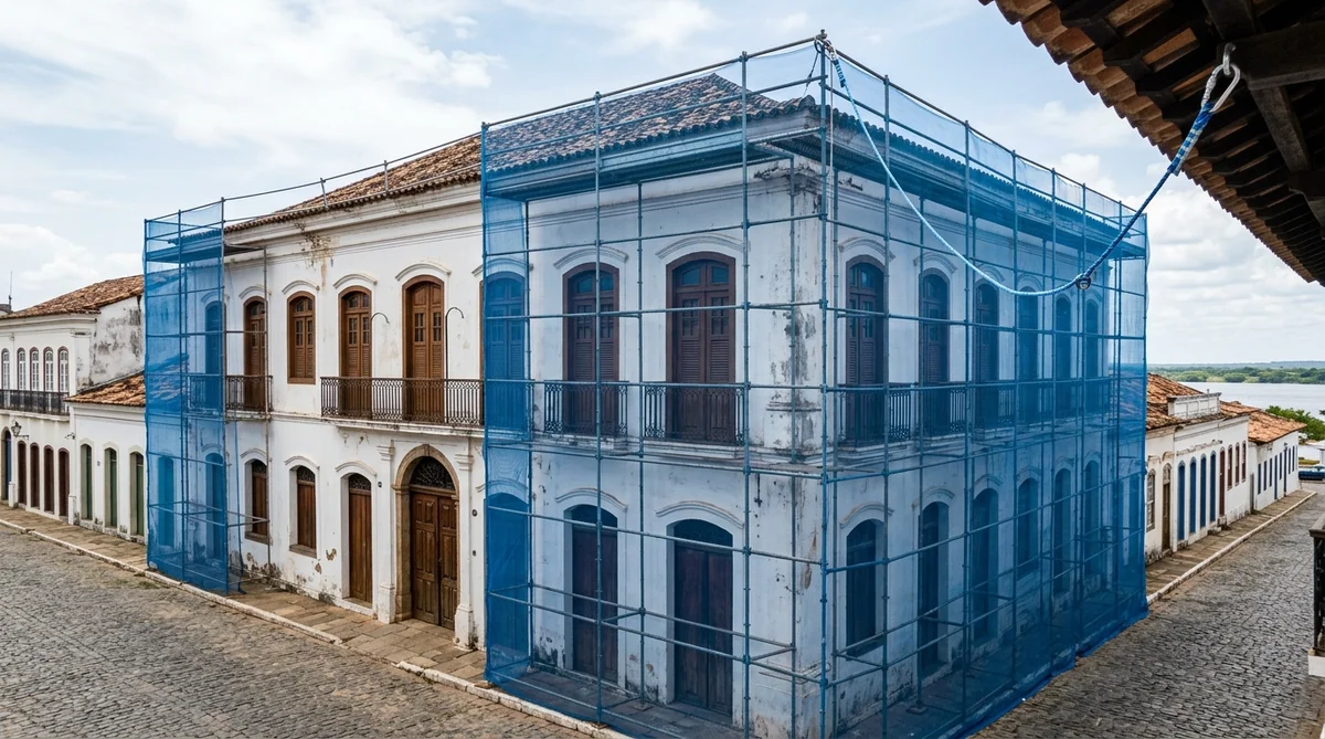 Restauração de Fachadas Históricas em Corumbá (MS): Desafios de Ancoragem e Segurança em Altura sob a NR-35