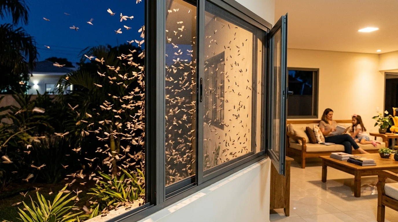 Revoada de Aleluias e Cupins Alados na Primavera em Campo Grande (MS): Como Telas Mosquiteiras Evitam Infestações em Móveis e Casas