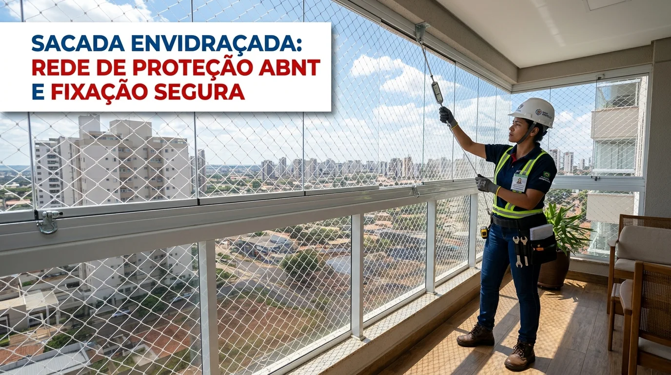 Sacada Envidraçada e Rede de Proteção ABNT em Campo Grande: Regras de Ancoragem e Segurança