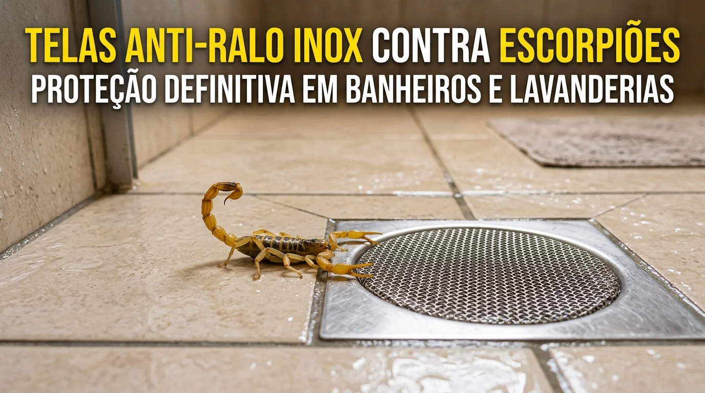 Telas Anti-Ralo Inox Contra Escorpiões: Proteção Definitiva em Banheiros e Lavanderias