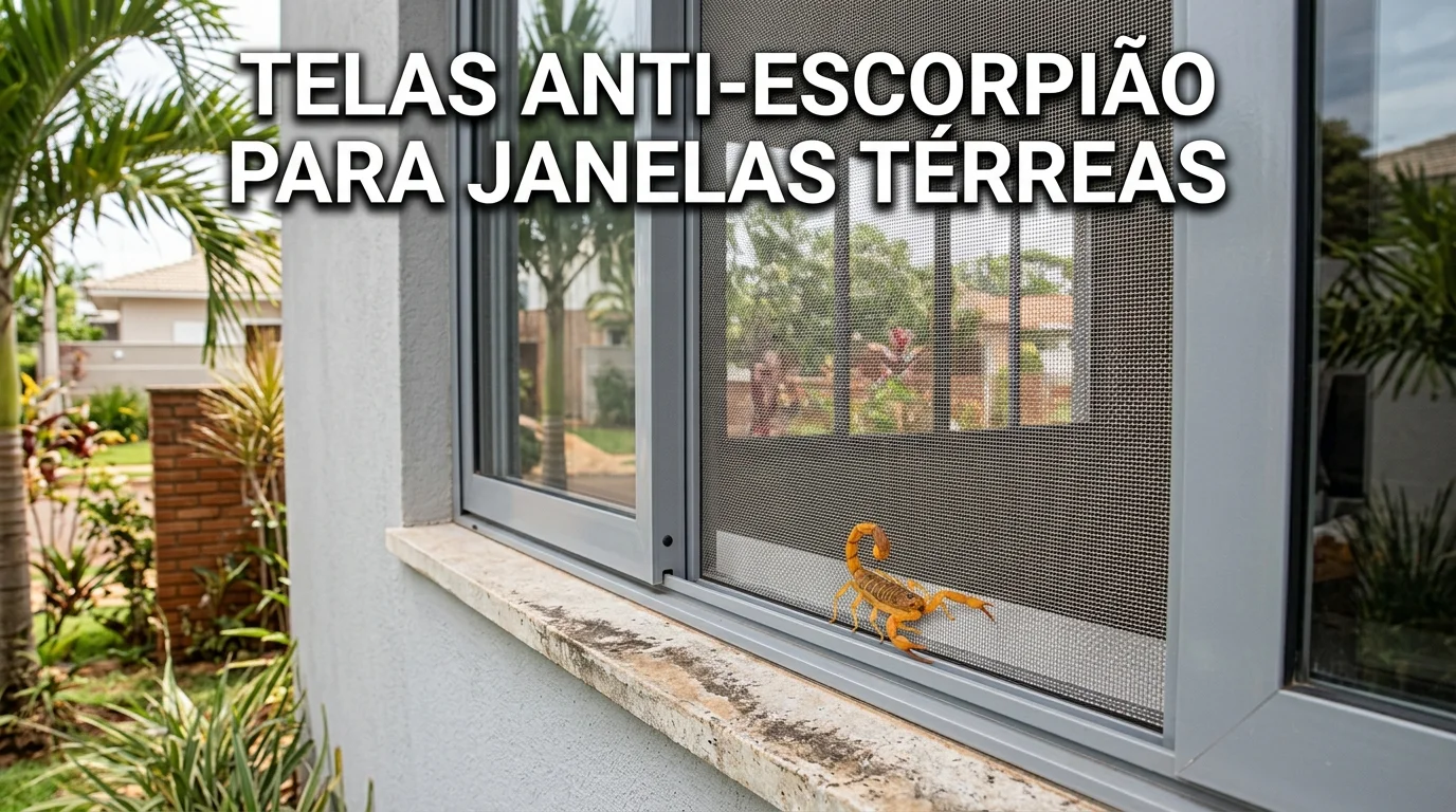Telas Mosquiteiras Anti-Escorpião para Janelas Térreas e Sobrados