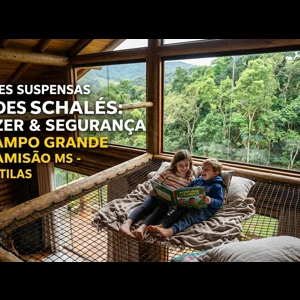 Instalação de Rede de Proteção Suspensa para Mezanino de Chalés e Chácaras em Campo Grande e Camisão MS - UauTelas